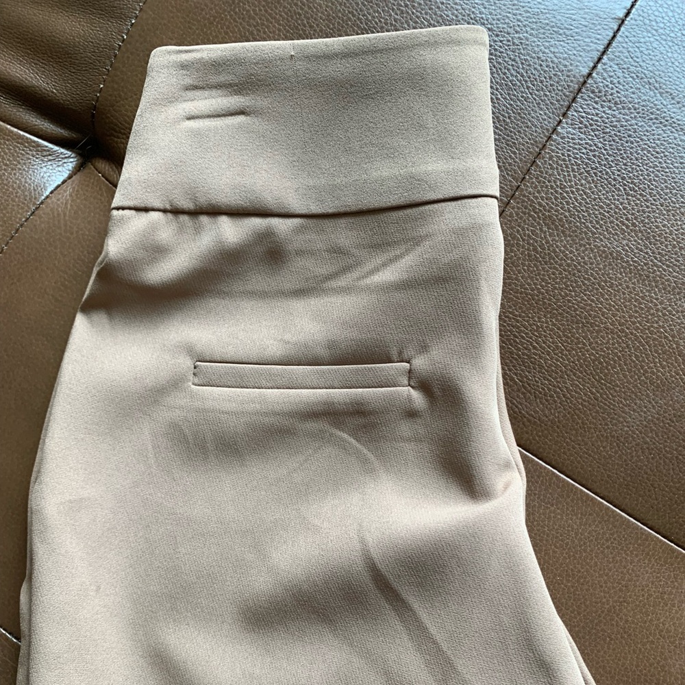 Brown Polyester Blend Pants SHEIN